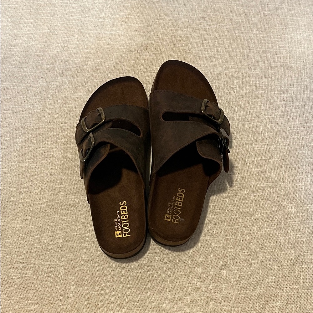 White Mountain Brown Sandals